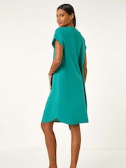 Roman Green Mix Shift Dress - Image 3 of 5