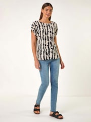 Roman Abstract Print Top - Bild 1 von 5