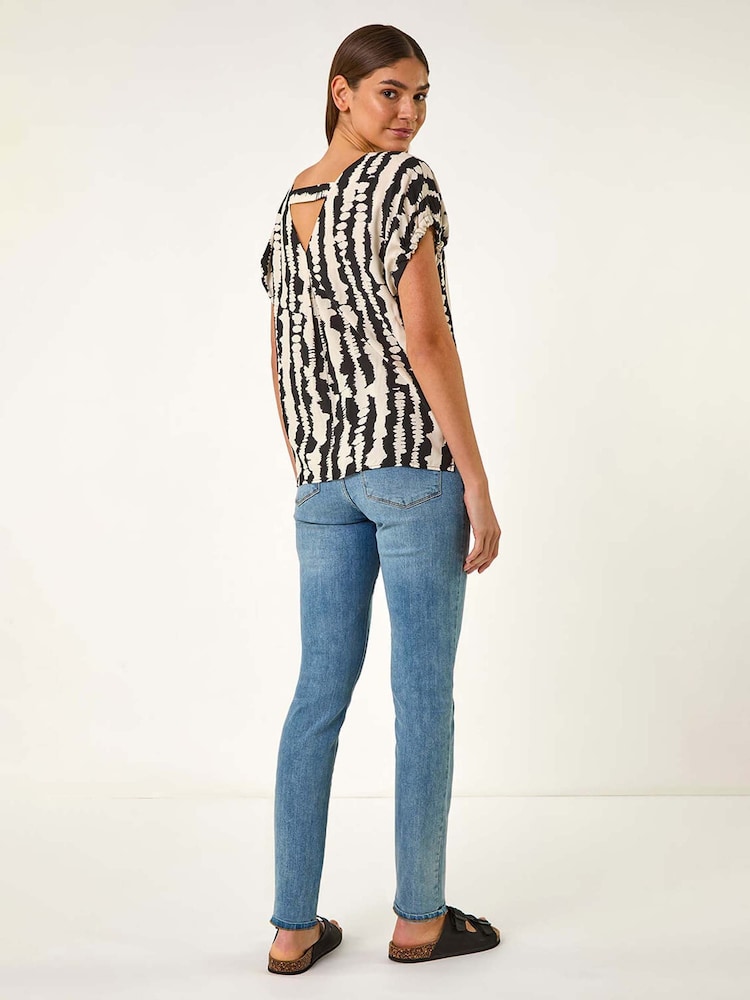Roman Abstract Print Top - Bild 2 von 5
