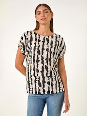 Roman Abstract Print Top - Bild 3 von 5