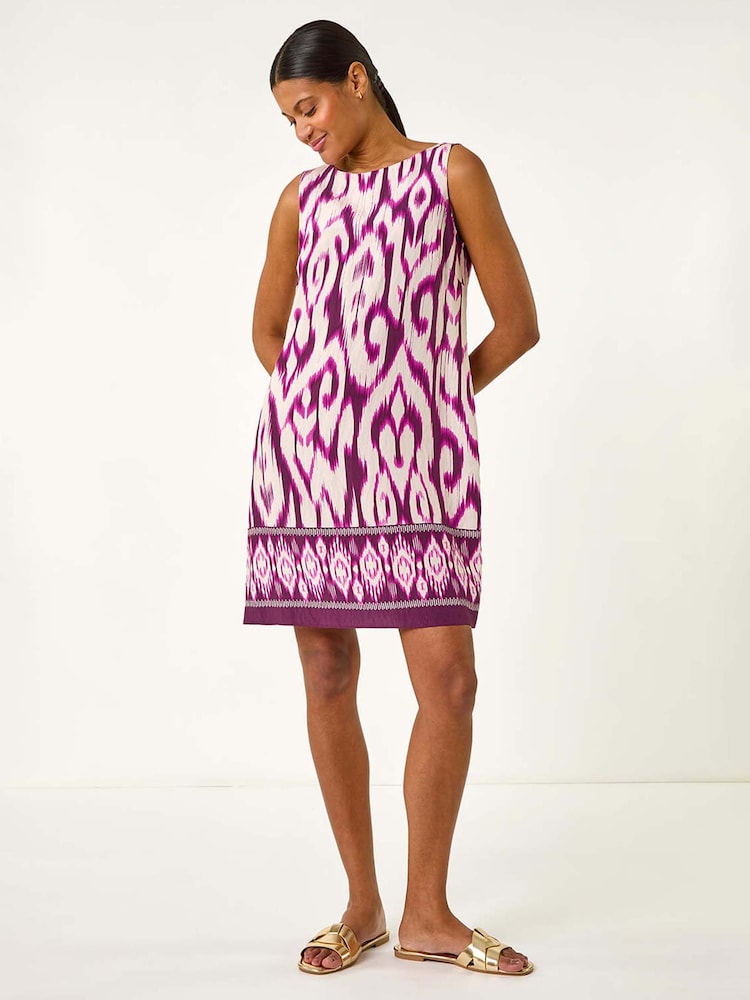 Roman Purple Border Shift Dress - Image 2 of 5