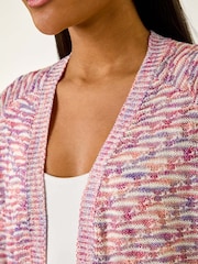 Roman Purple Textured V-Neck Knit Shrug - Image 5 of 5