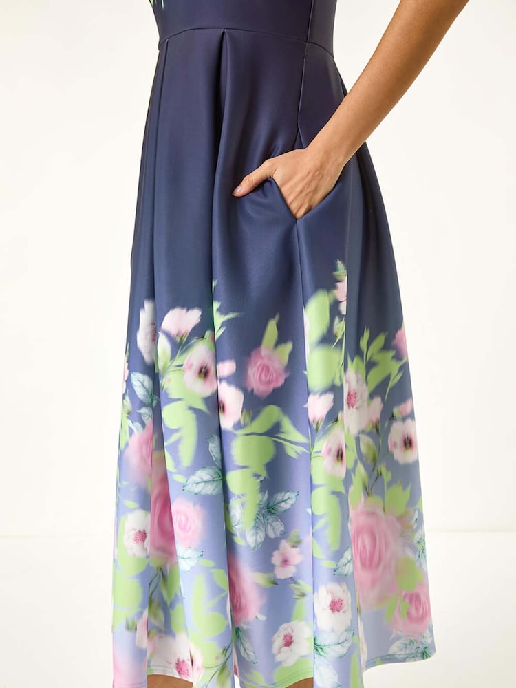 Roman Midikleid aus Neopren mit Floralprint und Bordüre - Bild 5 von 5 Roman Midikleid aus Neopren mit Floralprint und Bordüre - Bild 5 von 5