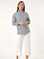 Roman Blue Stripe Safari Jacket - Image 2 of 5