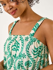 Roman Green Petite Frill Hem Strappy Dress - Image 5 of 5