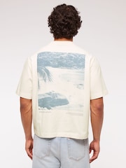 Blanco tiz - Abercrombie & Fitch Back Print Short Sleeve T-Shirt - Imagen 4 de 6