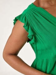 Roman Green Petite Petite Frill Short Dress - Image 5 of 5