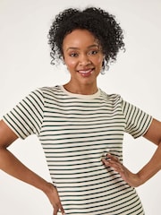 Roman Green Petite Stripe Knit Midi Dress - Image 4 of 5