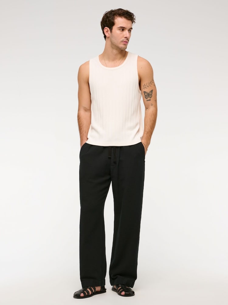 Abercrombie & Fitch Baggy Black Trousers - Image 4 of 7