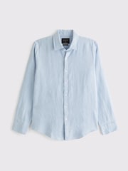 Azul - Camisas deAbercrombie & Fitch de manga comprida Linen - Imagem 1 de 1