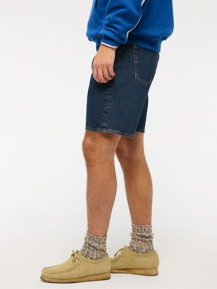 Abercrombie & Fitch Loose 100% Cotton Denim Shorts - Image 2 of 6