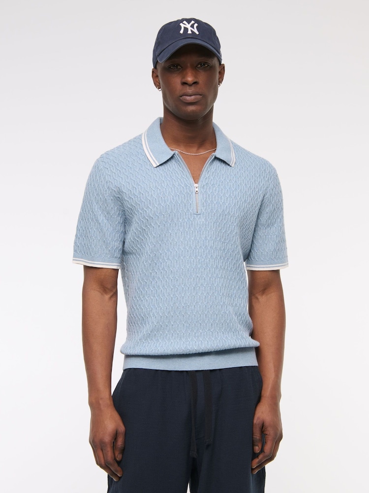 Abercrombie & Fitch Zip Polo Shirt - Image 1 of 7