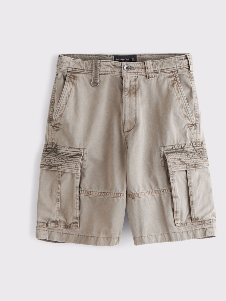 Abercrombie & Fitch 100% Cotton Baggy Cargo Shorts - Image 1 of 3
