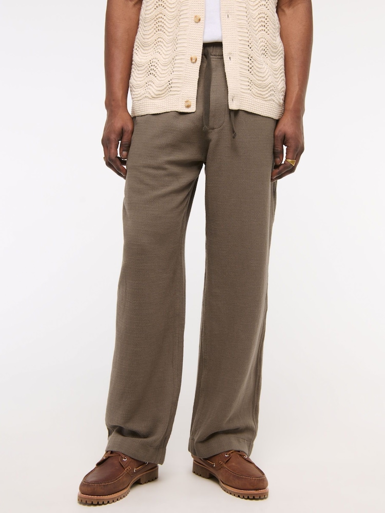 Abercrombie & Fitch Baggy Pull On Brown Trousers - Image 1 of 7