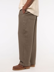 Abercrombie & Fitch Baggy Pull On Brown Trousers - Image 2 of 7