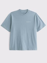 Azul - Abercrombie & Fitch Chest Logo Short Sleeve T-Shirt - Imagen 1 de 1