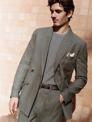 Americana verde de doble botonadura de Abercrombie & Fitch - Imagen 1 de 10