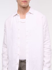 Abercrombie & Fitch Long Sleeve Linen Shirt - Image 5 of 6