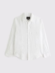 Abercrombie & Fitch Long Sleeve Linen Shirt - Image 6 of 6