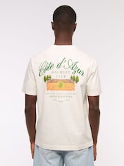 Abercrombie & Fitch Back Print Short Sleeve 100% Cotton White T-Shirt - Image 2 of 7