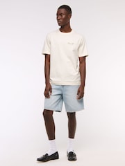 Abercrombie & Fitch Back Print Short Sleeve 100% Cotton White T-Shirt - Image 3 of 7