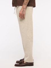 Abercrombie & Fitch Cream Loose Linen Trousers - Image 2 of 8