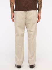 Abercrombie & Fitch Cream Loose Linen Trousers - Image 3 of 8