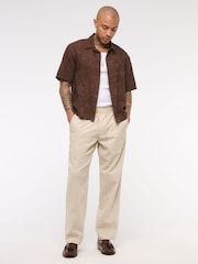 Abercrombie & Fitch Cream Loose Linen Trousers - Image 4 of 8