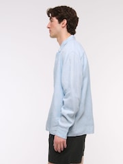 CamisasAbercrombie & Fitch de azul manga comprida 100% Linen - Imagem 3 de 6
