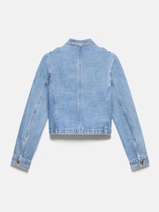Mint Velvet Blue Denim Military Jacket - Image 8 of 8