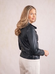 Lakeland Leather Navy Tarn Biker Jacket - Image 3 of 8