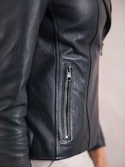 Lakeland Leather Navy Tarn Biker Jacket - Image 5 of 8