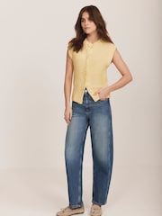 Mint Velvet Yellow Knit Cardigan - Image 3 of 8