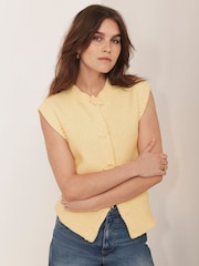 Mint Velvet Yellow Knit Cardigan - Image 4 of 8