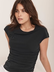 Mint Velvet Grey Knot Detail Top - Image 2 of 7