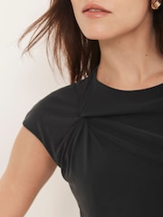 Mint Velvet Grey Knot Detail Top - Image 3 of 7