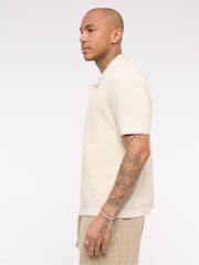 Abercrombie & Fitch 100% Cotton Knitted Button Through Polo Shirt - Image 3 of 6