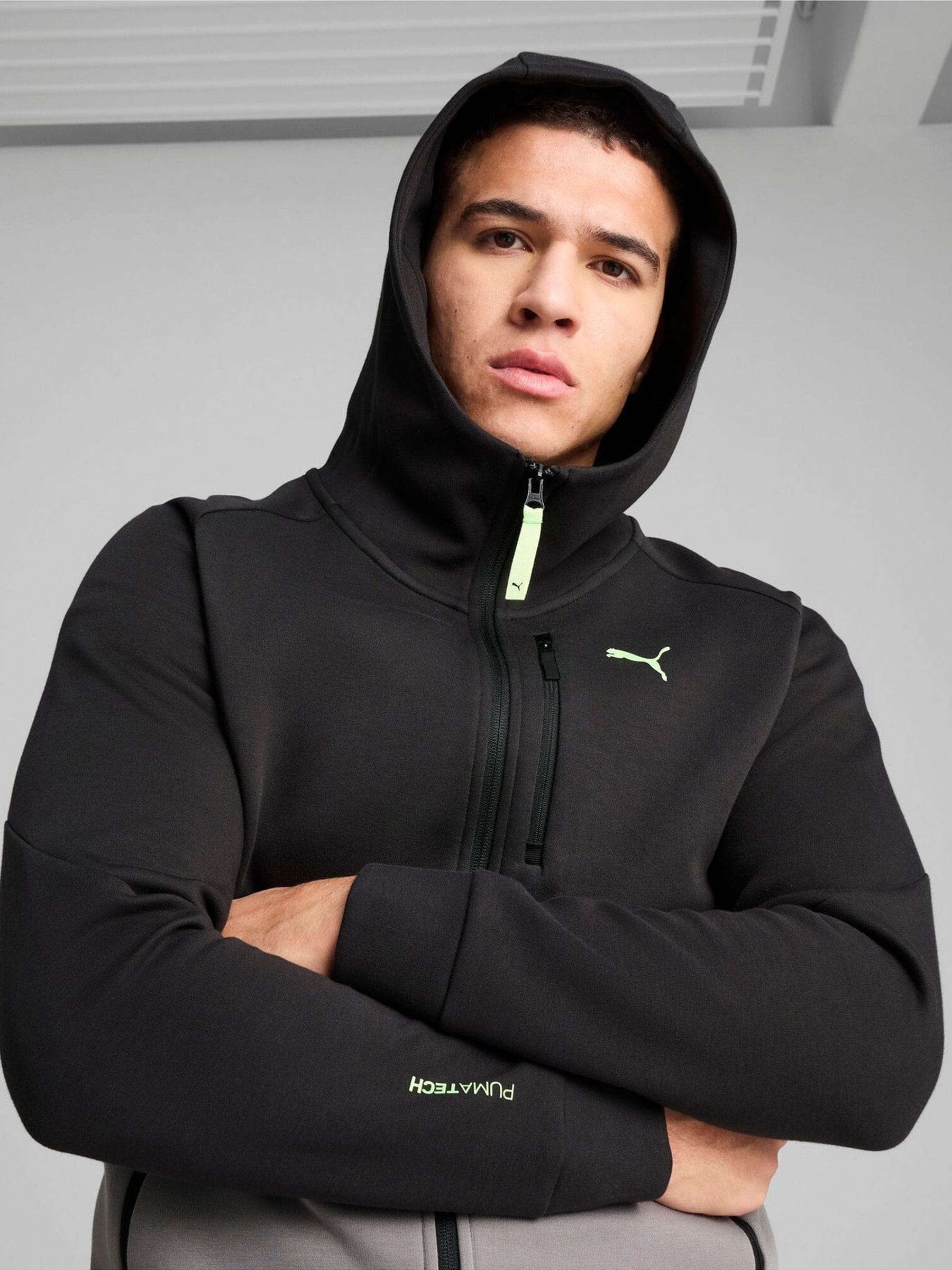 Buy Puma Grey Mens Pumatech Full Zip Hoodie from Next USA