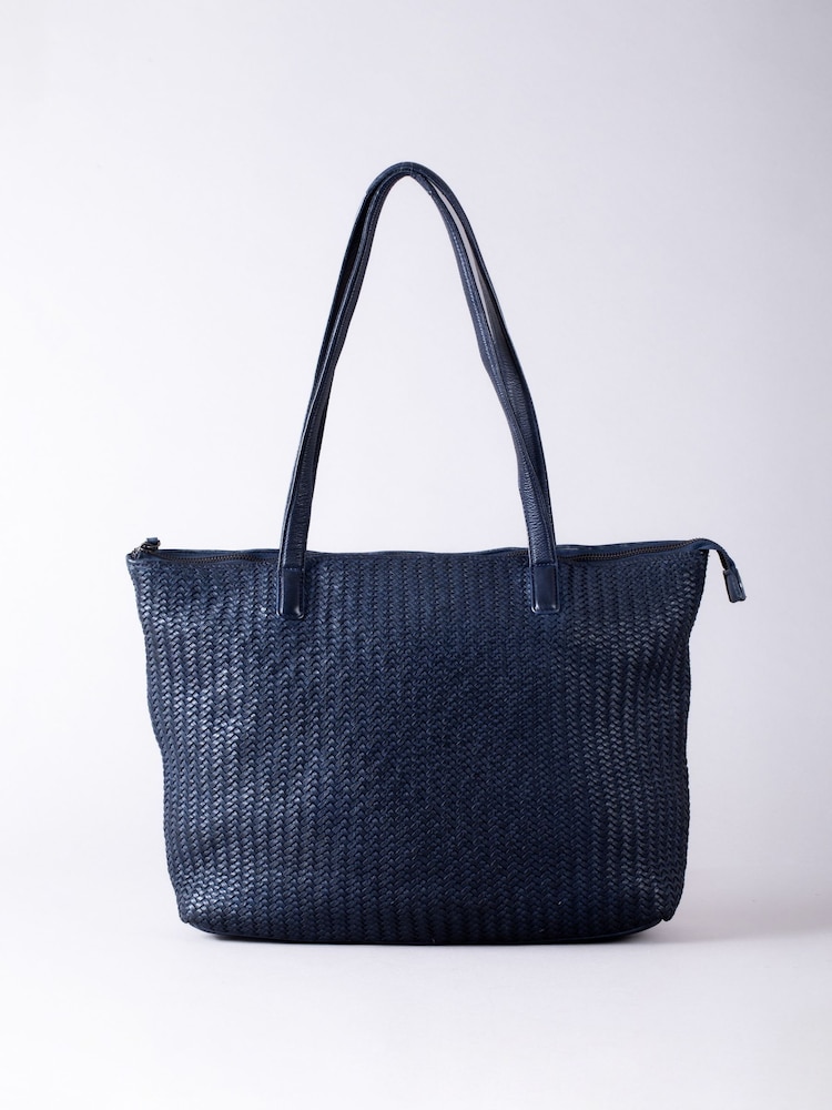 Lakeland Leather Blue Wreay Shopper Bag - Image 1 of 7