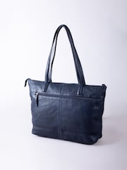 Lakeland Leather Blue Wreay Shopper Bag - Image 2 of 7