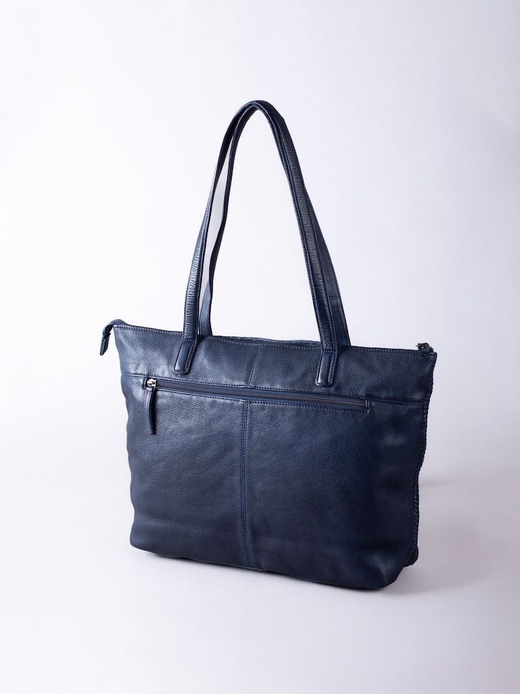Lakeland Leather Blue Wreay Shopper Bag - Image 2 of 7