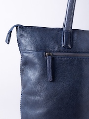 Lakeland Leather Blue Wreay Shopper Bag - Image 3 of 7