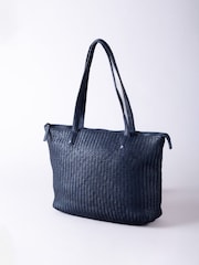 Lakeland Leather Blue Wreay Shopper Bag - Image 7 of 7