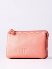 Lakeland Leather Orange Multi Pocket Coin Purse - Image 1 of 4