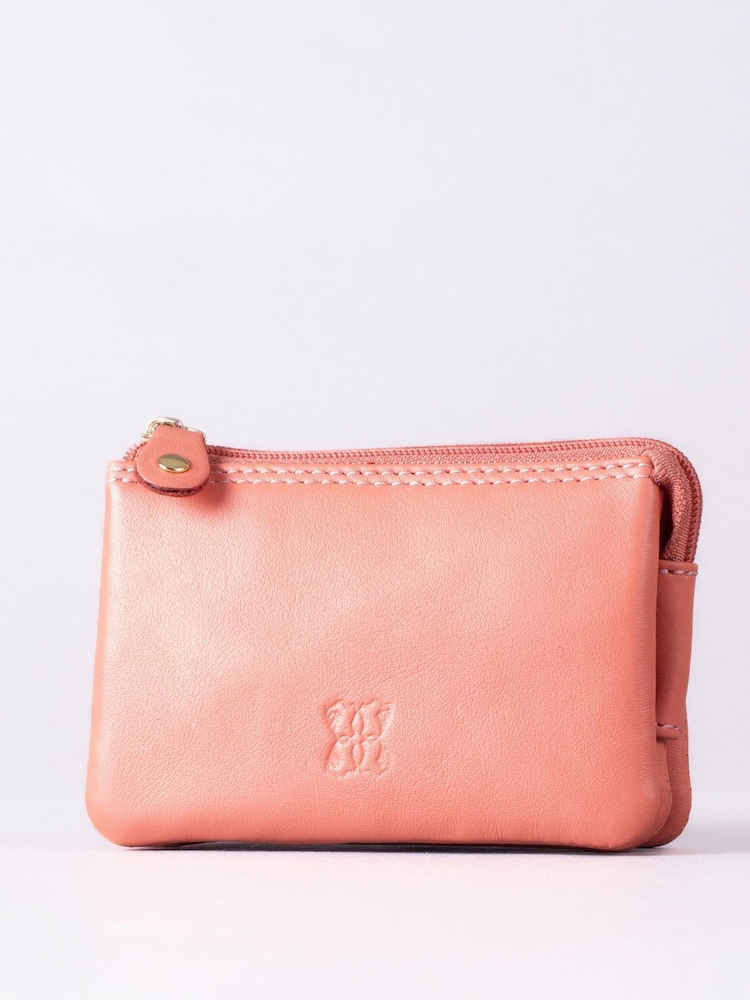 Lakeland Leather Orange Multi Pocket Coin Purse - Image 1 of 4