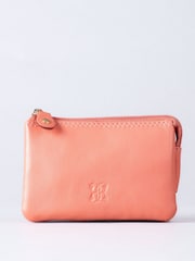 Lakeland Leather Orange Multi Pocket Coin Purse - Image 2 of 4
