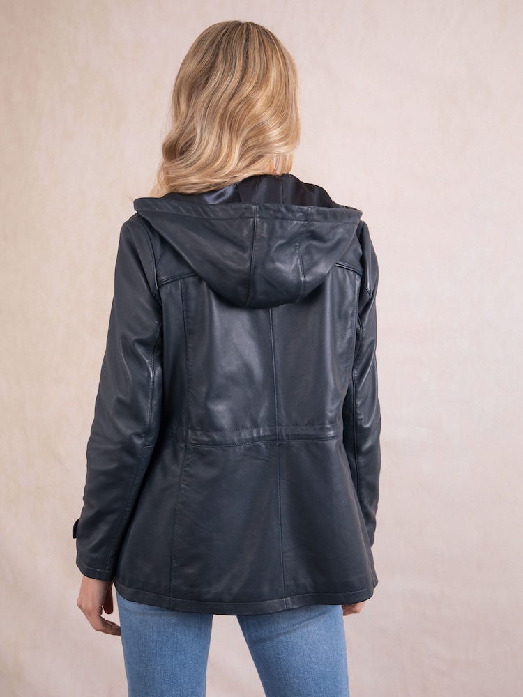 Lakeland Leather Black Patterdale Hooded Coat - Image 2 of 7