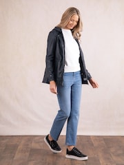 Lakeland Leather Black Patterdale Hooded Coat - Image 5 of 7