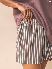Brown Stripe Short Set Pyjamas - Image 3 of 6