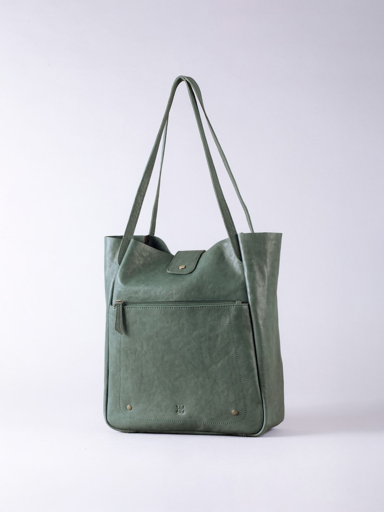 Lakeland Leather Green Harstone Slouch Tote Bag - Image 1 of 8 Lakeland Leather Green Harstone Slouch Tote Bag - Image 1 of 8